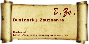 Dusinszky Zsuzsanna névjegykártya