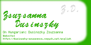 zsuzsanna dusinszky business card